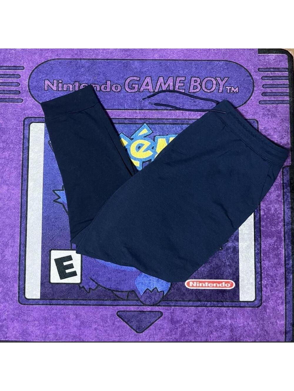 Baggy XL dark blue lightweight sweatpants with back zippers
